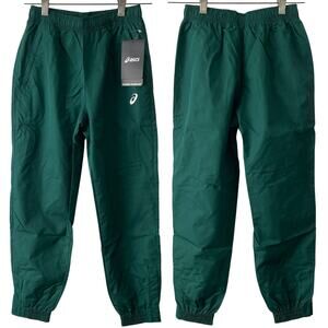 NEW ASICS Junior's Upsurge Windbreaker Jogger Track Pants Green Size Medium